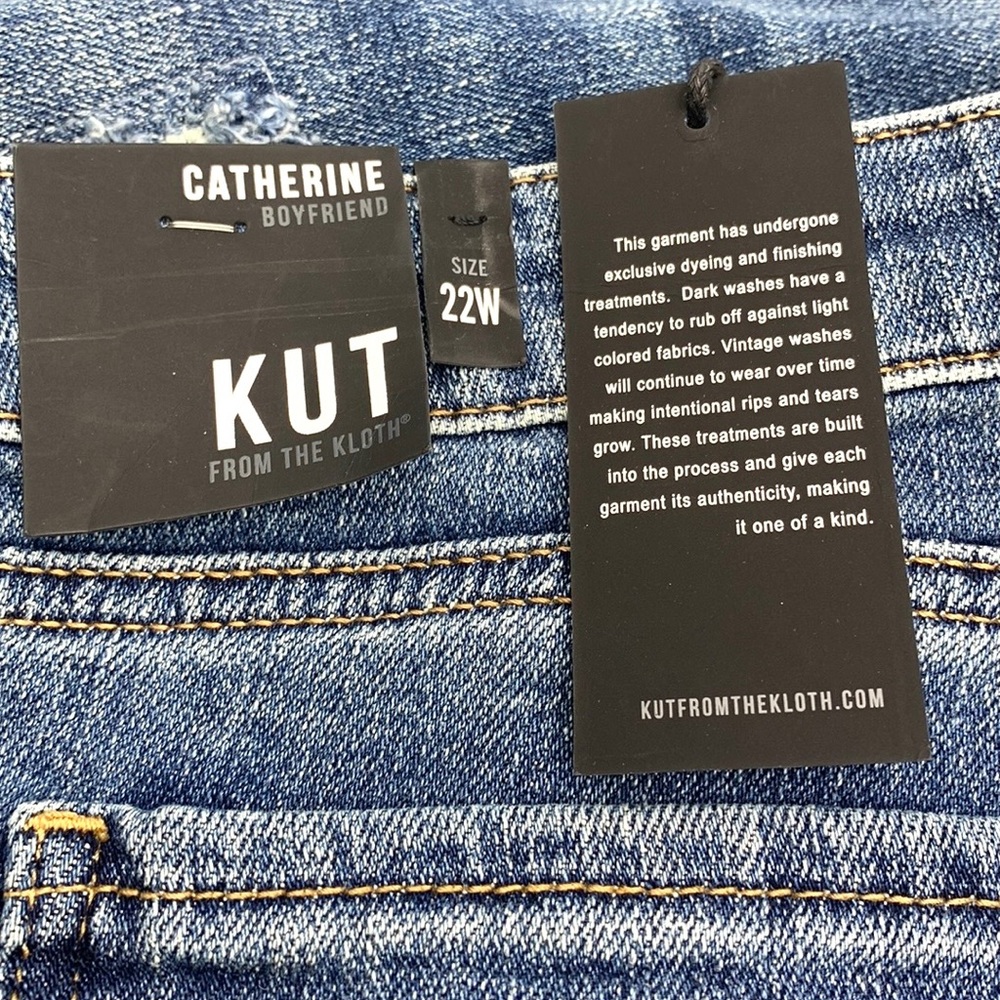 Kut From The Kloth Catherine Boyfriend Jeans Size 22W - Picture 13 of 16